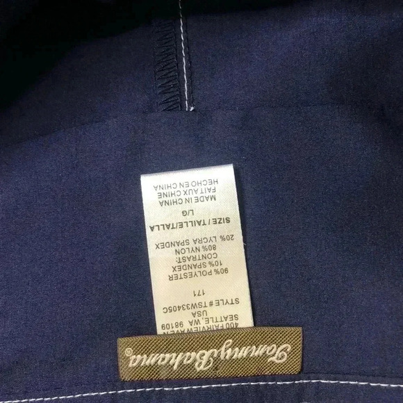 Tommy Bahama Athletic Shorts Men's Large Navy Flat Front - Picture 7 of 7